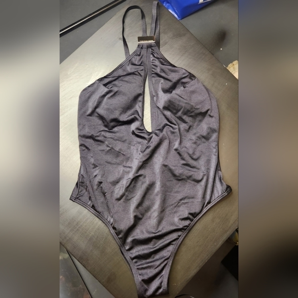 Victoria's Secret Black Halter One-Piece Swimsuit